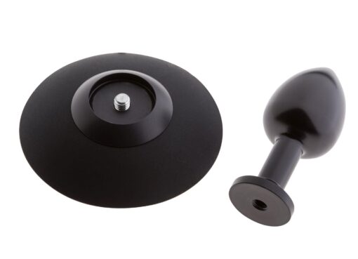 Malesation alu-plug with suction cup small, black - obrazek 3