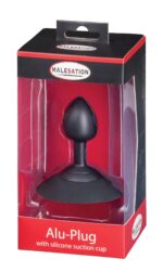Malesation alu-plug with suction cup small, black - obrazek 6