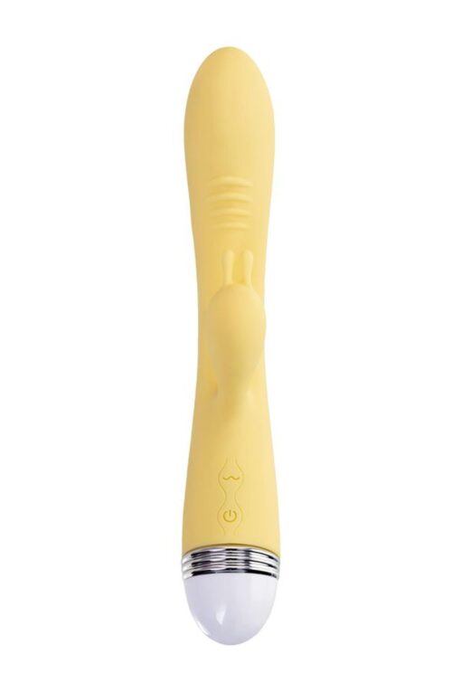 Wibrator – Flovetta by Toyfa Aster, żółty, 22 cm, z stymulatorem łechtaczki - obrazek 2