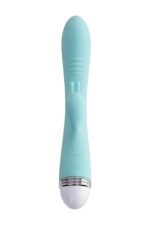 Wibrator z masażerem łechtaczki Flovetta – mięta, 22 cm - obrazek 2