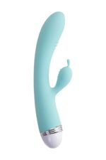 Wibrator z masażerem łechtaczki Flovetta – mięta, 22 cm - obrazek 3