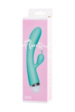Wibrator z masażerem łechtaczki Flovetta – mięta, 22 cm - obrazek 7