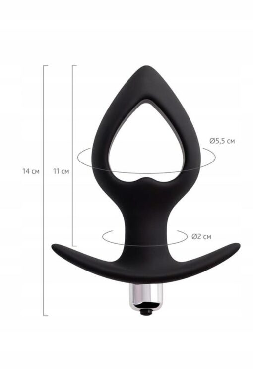Toyfa popo pleasure anal plug cordis m vibro black - obrazek 3