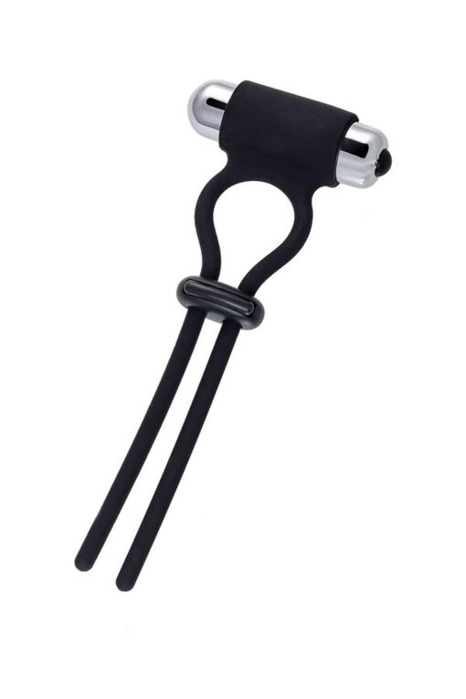 Lasso erekcyjne A-Toys – silikonowe, czarne, 14 cm - obrazek 2