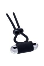 Lasso erekcyjne A-Toys – silikonowe, czarne, 14 cm - obrazek 3
