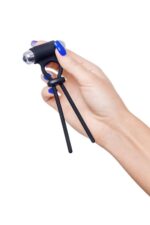 Lasso erekcyjne A-Toys – silikonowe, czarne, 14 cm - obrazek 4