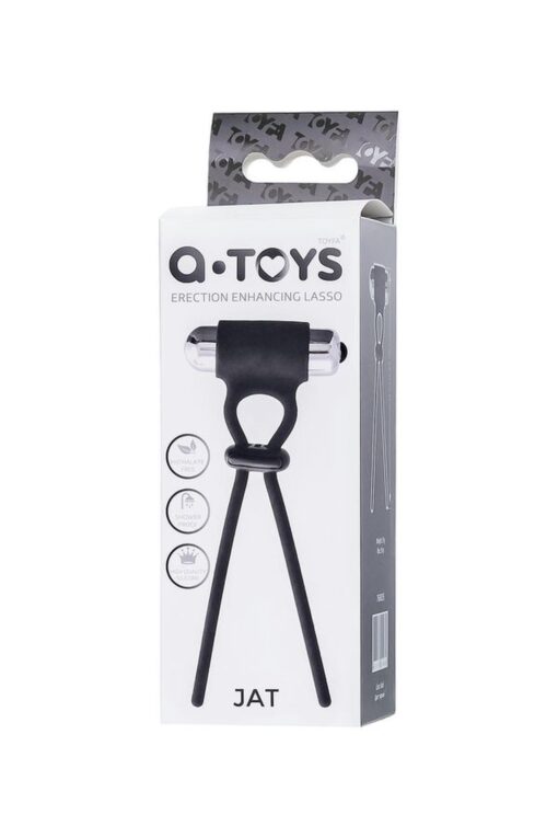 Lasso erekcyjne A-Toys – silikonowe, czarne, 14 cm - obrazek 5