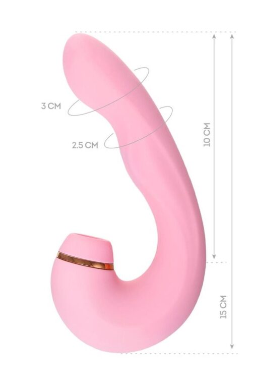 Stymulator łechtaczki Jos Juna – wielofunkcyjny, różowy, 15 cm - obrazek 10