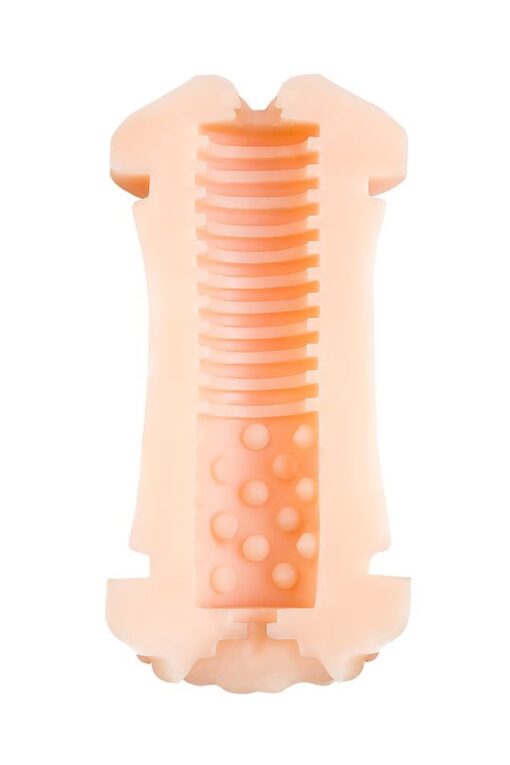 Masturbator dwustronny Jos Nadin – cielisty, TPR, 14,5 cm - obrazek 5