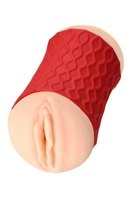 Masturbator dwustronny Jos Nadin – cielisty, TPR, 14,5 cm - obrazek 7