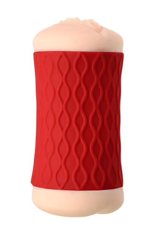 Masturbator dwustronny Jos Nadin – cielisty, TPR, 14,5 cm - obrazek 8
