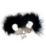 Kajdanki zabawne – metal + piórka – czarne