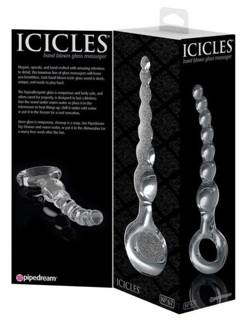 Dildo szklane Icicles No. 67 - obrazek 4