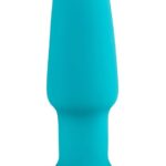 B-Vibe Rimming Plug – niebieski plug analny z funkcją rimmingu