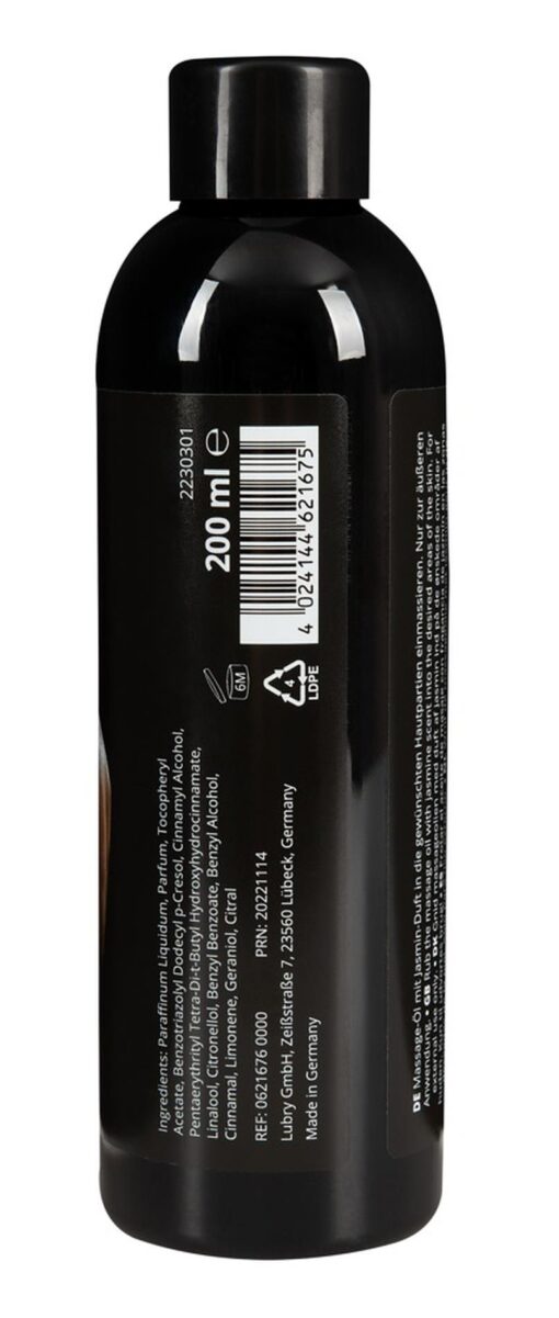 Jasmine Erotic Massage Oil 200 – olejek do masażu erotycznego o zapachu jaśminu - obrazek 3
