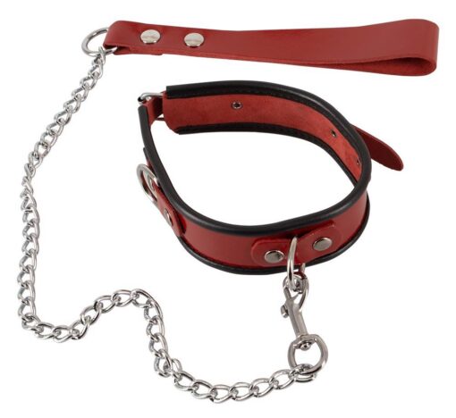 Leather collar and leash - obrazek 2