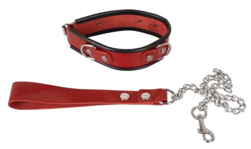 Leather collar and leash - obrazek 3
