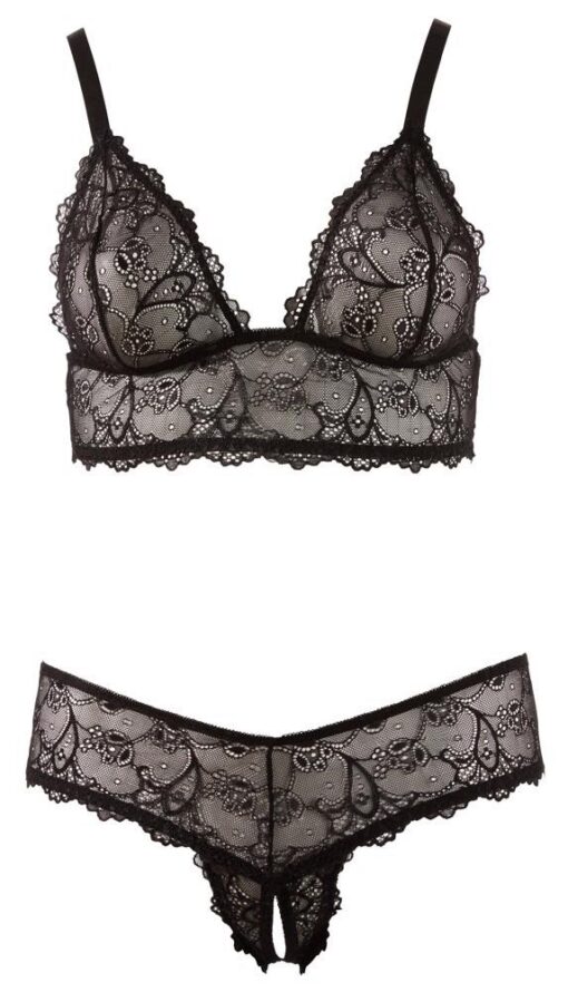 Bra and string black 2xl - obrazek 4