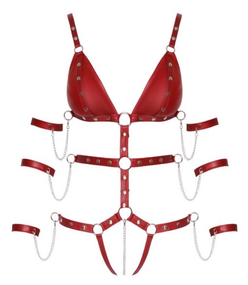 Body paskowe – czerwone – M – Bad Kitty - obrazek 1