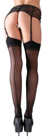 Stockings with seam black 8 - obrazek 2