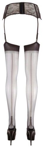 Stockings with seam black 8 - obrazek 6