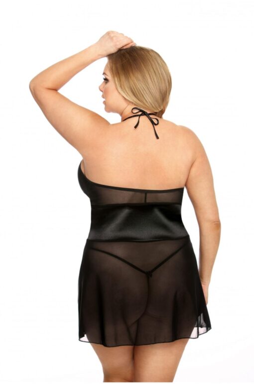 Stefi black chemise xxl+ ( czarna halka ) - obrazek 2