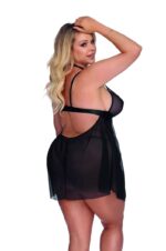 Stelline black chemise xxl+ (xxxl/xxxxl) czarna halka - obrazek 2