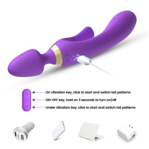 Stymulator Magic Wand fioletowy - obrazek 2