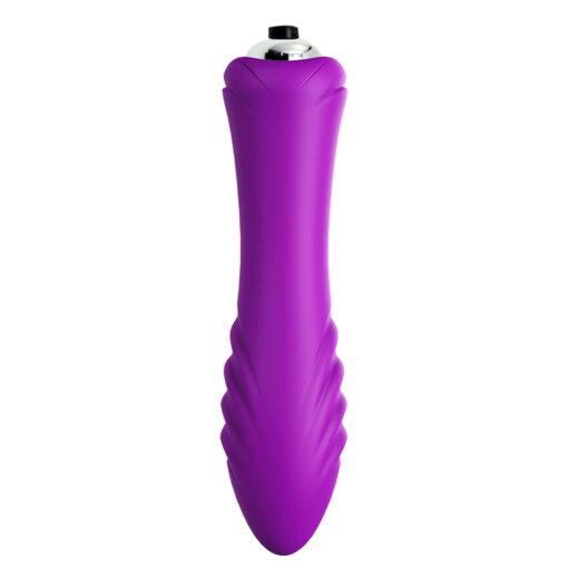 Wibrator Bullet – mini masażer fioletowy, 9 funkcji - obrazek 3
