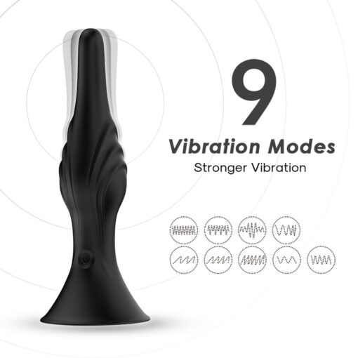 Rocket – czarny wibrator, 9 funkcji wibracji - obrazek 8
