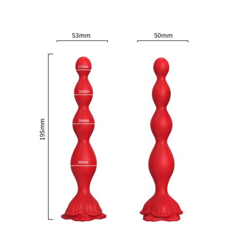 Rosestick czerwony – wibrator w kształcie róży, 9 funkcji wibracji - obrazek 3