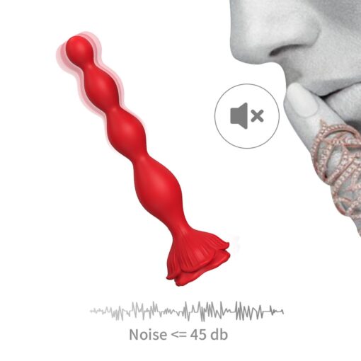 Rosestick czerwony – wibrator w kształcie róży, 9 funkcji wibracji - obrazek 5