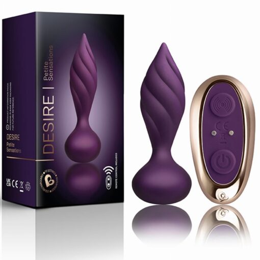 Rocks-off - petite sensations desire vibrating anal plug - purple - obrazek 4
