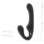 No-parts - avery strapless strap-on vibrating dildo - 22 cm - obrazek 13