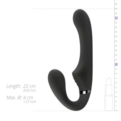 No-parts - avery strapless strap-on vibrating dildo - 22 cm - obrazek 13
