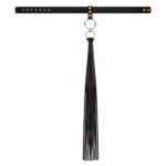 Rosy gold - collar with flogger - black - obrazek 4