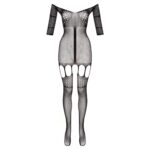 Bodystocking z pasami do pończoch – Stunning Suspender – czarny, model Rosa - obrazek 6