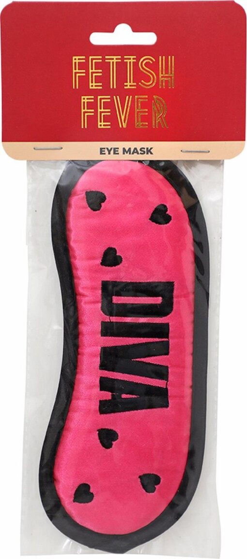 Fetish Fever – maska na oczy Diva – różowa - obrazek 2
