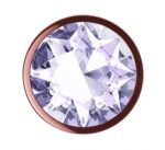 Korek analny – z kryształkiem Diamond Moonstone Shine L, rose gold - obrazek 3