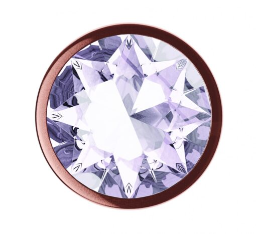 Korek analny – z kryształkiem Diamond Moonstone Shine L, rose gold - obrazek 3