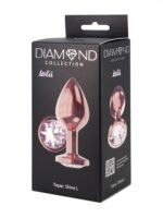 Korek analny – z kryształkiem Diamond Moonstone Shine L, rose gold - obrazek 4