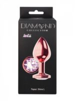 Korek analny – z kryształkiem Diamond Moonstone Shine L, rose gold - obrazek 5
