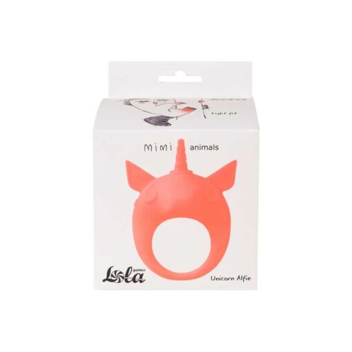 Pierścień- vibrating cockring mimi animals unicorn alfie orange - obrazek 2