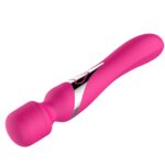 Stymulator – B Series, podwójny masażer silikonowy – pulsator, USB, 7+7 funkcji (różowy) - obrazek 4