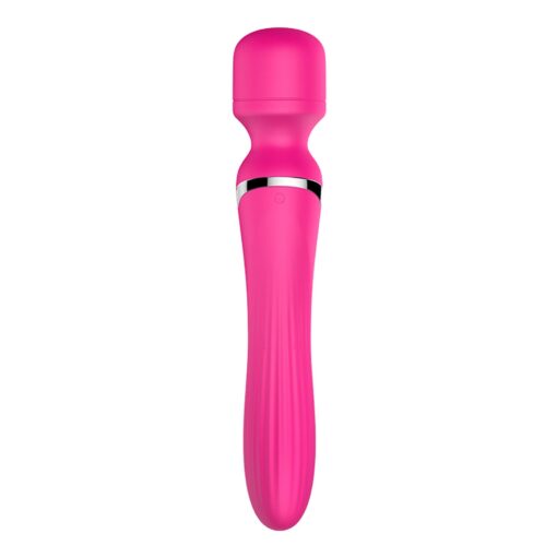 Stymulator – B Series, podwójny masażer silikonowy – pulsator, USB, 7+7 funkcji (różowy) - obrazek 6