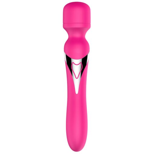 Stymulator – B Series, podwójny masażer silikonowy – pulsator, USB, 7+7 funkcji (różowy) - obrazek 9