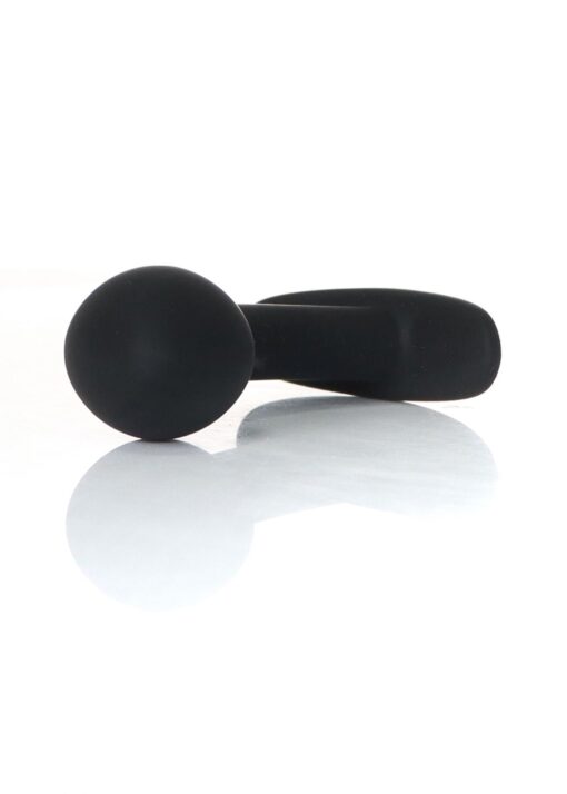 Silicone Curved Plug – S – silikonowy korek analny, rozmiar S, wyprofilowany - obrazek 3