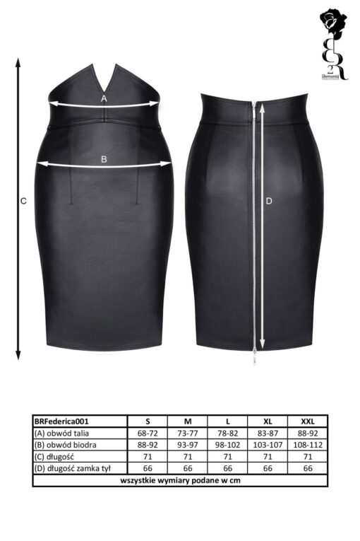 Bielizna - brfederica001 spódnica czarna rozmiar l - obrazek 10