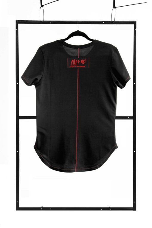 T-shirt men black s fashion - obrazek 2