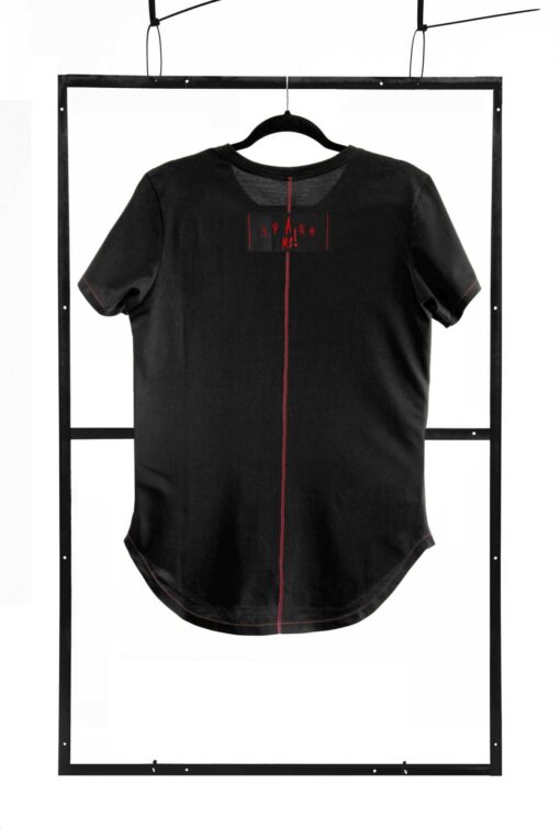 T-shirt men black m fashion - obrazek 2